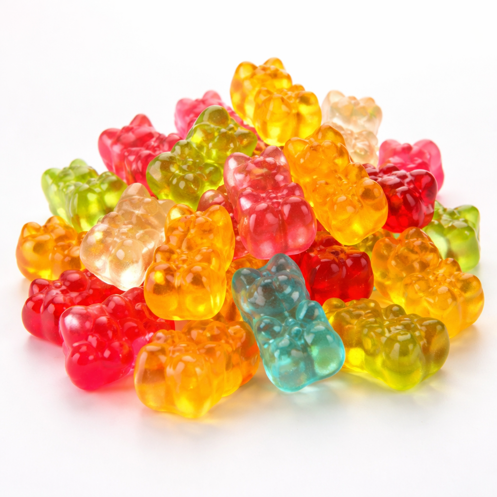 Sachet d'oursons en gélatine multicolores aux fruits