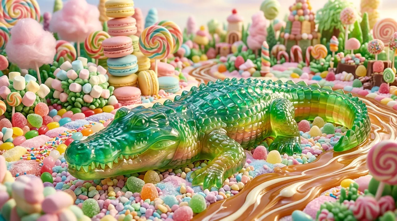 Haribo crocodile : bonbons gélifiés saveur fruités